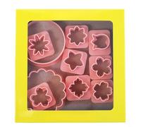 Hoppipola Baking Tools Flower Shaped Cookie Cutters, Safe for PP Material Creative Biscuit Shapes, Simple Press Operation, Pink
