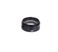 Hoppipola Barlow Objective Lens 0.3X-2X for C-Mount Industrial Microscope Camera Additional Lens Glass Lens with 42 mm Thread (2X)