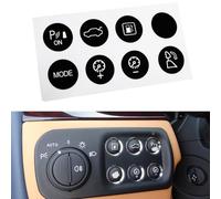 Hoppipola Button Repair Decal for 2003-2014, Black Parking Cruise Control Sticker with White Characters, Vinyl Interior Trim Fix