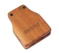 Hoppipola Cajon Drum Companion Set for Gecko Box Drum with Jingle Bells Castanets & Foot Tambourine 6-Piece Wooden Percussion Accessories Kit Brown GK01 L