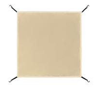 Hoppipola Camping Tent Tarp Roof Cover 56x56cm, 210T Silver Coated Rainfly with Hooks and Straps 3-4 Person Tent Awning Sun for Protection(beige)
