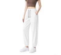 Hoppipola Casual Sweatpants Women's Long Four Seasons Grey | M-5XL sizes, loose fit design, high for waistband, waffle structure, can be worn all year round
