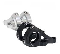 Hoppipola DH Stem Split Double Clamp MTB 31.8 mm/35 mm CNC Aluminium Lightweight Construction for Downhill Mountain Bike Handlebar Black