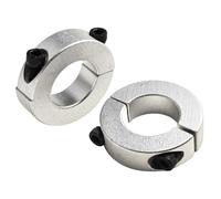 Hoppipola Double Split Clamp Collar 20mm 25mm 30mm Bore Aluminum Alloy Shaft for Ring with M6 Screw Robotics Automotive Machinery