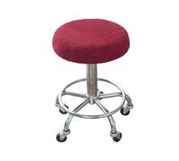 Hoppipola Elastic for Round Bar Stool Covers for 12-14 Inch Seats, Polyester Stretch Slipcover with Non-Slip, Washable Protective Cover for Kitchen Home Bar and Dining Room Decor(Burgundy)