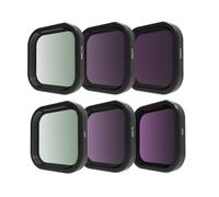 Hoppipola Filter Set for GoPro Lite ND8 ND16 CPL UV Aluminum Alloy Optical Glass Lens Filters 4x4cm Action Camera Accessories Black 6 in 1