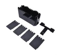 Hoppipola Fishing Bait Box Hard Lure Holder with Drain MEIHO System Plastic Black S(L)