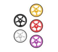 Hoppipola For Brompton Folding Bike Replacement Wheels 60 mm Lightweight Aluminium with Rubber Ring Quiet Precision Bearings Compatible Red