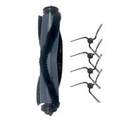 Hoppipola For Eufy C10 Robot Vacuum Cleaner Replacement Parts Set: 1 Main Brush & 4 Side Brushes, ABS Rubber Roller for Deep Cleaning