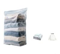 Hoppipola for Large Capacity 3D for Vacuum Storage Bags for Bedding and Quilts, Extra Thick Airtight Compression Sacks to Save Space, Dust Proof with Clear View, White, 10 Pieces(A)