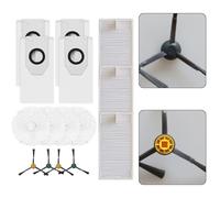 Hoppipola For Midea V12 Replacement Parts Kit with Side Brushes Filter Wipes Dust Bags for Eureka J12 Ultra Robot Vacuum Cleaner Accessories 3 Brushes 4 Cloths