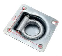Hoppipola for Stainless Steel D-for Ring Tie Down Anchor with Spring, 2000 lbs Break Strength for Van Trailer for RV Floor, Silver