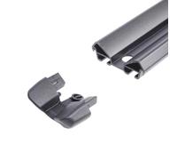 Hoppipola For Thule 598 ProRide End Caps, Set of 2, ABS Plastic Replacement Parts for Bicycle Carrier, Black, 66 x 20 mm, Weatherproof and UV-Resistant