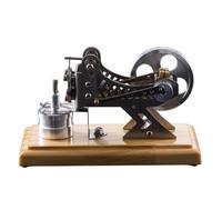 Hoppipola for Vacuum Engine Model Kit, DIY Assembly Metal Motor with Solid Wood Base, Educational STEM Toy Physics Teaching and Experimental Research