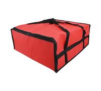 Hoppipola Insulated Pizza Bag Large Foldable - Warming Bag for Pizza Delivery & Catering - Robust Oxford Fabric with Thermal Lining - Ideal for Restaurant Take Out up to 45 cm (Red 50 x 50 x 15 cm)