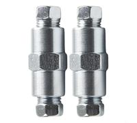 Hoppipola M10 x 1mm Female Brake Line Connector 2 Pack with 4 Short Male Nuts, 3/16 Inch Pipe Fitting Kit