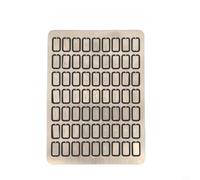 Hoppipola Mechanical Password Notebook Stainless Steel 10 5 x 7 cm with Letter Plates for Secure Data Storage Silver