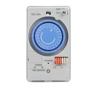 Hoppipola Mechanical Time Relay TB118N 24-Hour Timer with 96 Switching Times 300h Power Failure Compensation