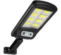 Hoppipola Outdoor Solar Wall Lamp with Motion Sensor and Remote, COB LED Flood Light, IP45 Weatherproof, Adjustable Brightness for Patio, Black(12 Lights COB No)