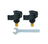 Hoppipola Quick Change Connector Adapter for Carp Fishing Rod Pod Bank Buzzer for Bars, ABS Anti-Rust Fitting with Wrench Included, 4 Pieces(2pcs)