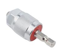 Hoppipola Quick Change Three-Jaw Drill Chuck 6.35mm Hex Shank Self-Centering 1.5-6.5mm Clamping for Range Steel Drilling and Threading Tasks Silver