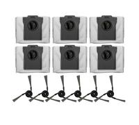 Hoppipola Replacement Kit for Dreame Aqua10 Roller & Aqua 10 Ultra Roller, 6 Side Brushes and 6 Dust Bags, Accessories for RLH31CE/RLH71DE Robot Vacuum Cleaner