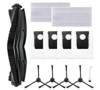 Hoppipola Replacement Parts Kit for Eureka J20 and for Midea W20 Pro Robot Vacuums, Includes Roller Side Brushes Filters Mop Pads Cleaning Tool, 12-Piece Accessory Set