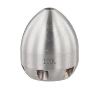 Hoppipola Rotating High Pressure for Washer Nozzle 50L 83L 100L Front 1 Rear 6 Jets Sewer Drain Cleaning for Stainless Steel Silver(100L)