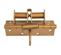 Hoppipola Self-Closing Door Closer Hinge with 90° Locking Function, Automatic Spring Hinge Made of Iron for Interior Doors, Sheds and Windows, Black (Gold)