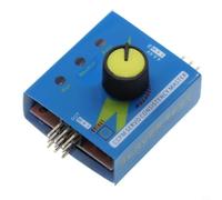 Hoppipola Servo tester for model aircraft engine and ESC - dual connection, manual/automatic/neutral adjustment, 4.2-6.0V DC input, ≤15mA output, compact 46 x 32 x 17 mm