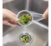 Hoppipola Sink Strainer Bags 100 Pack, Flexible Mesh Drain Filters Kitchen and Bath, Prevent Clogs from Sourdough Starter and Food