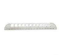 Hoppipola Stainless Steel Circular Ruler 150/300 mm for Geometry and Circle Stencils Black for Scale Non-Reflective for Architects Artists Engineers (Round Ruler-300 mm)