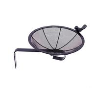 Hoppipola Stainless Steel Wall Mounted Bird Feeder Tray, 10 Inch Mesh Platform with Drainage Holes for Wild Birds, Easy Clean Garden Decor for Fence Deck Tree, Black