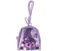Hoppipola Stylish Transparent Storage Bag for Paradise, Canvas Carry Case 11.3x9.5x5cm, Lightweight Travel Organizer for Handheld Devices(purple)