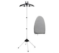 Hoppipola Telescopic Garment Steamer Stand with Clips, 63"" Collapsible Aluminum Hanger Rack Handheld Steamers, Portable Ironing Pole Clothes, Pants & Skirts(black)