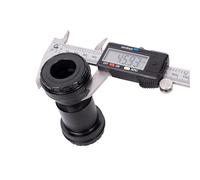 Hoppipola Thread bottom bracket 46 mm for brand GXP for SRAM, 24/22 mm axle, sealed system with double O-ring, noise reducing, black