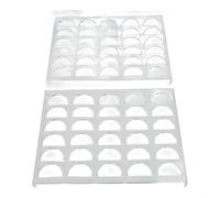 Hoppipola Transparent Coffee Capsule Organizer, Acrylic Storage Tray Holding 30, Slim Design Kitchen Drawer, Clear Display Stand(2 pieces)