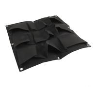 Hoppipola Wall-Mounted Felt Grow Bag for Vertical Gardening - Black Planting Pouch with Excellent Drainage & Air Permeability, Indoor/Outdoor Use(A)