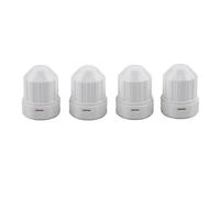 Hoppipola Water Distributor Regulating Cap M30x1.5, 4 Pack, Plastic Temperature Control Valve Switch Floor Heating Manifolds and Radiator Thermostats, 37 x 34 mm, White