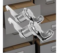 Hoppipola Zinc Alloy Cam Lock with Padlock Hole File Cabinet Locker Display Case 16mm 20mm 25mm 30mm Silver