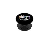 Hoppy Auntie Happy Easter Bunny Graphic PopSockets Adhesive PopGrip