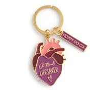 HOPPY DO CO. Anatomical Heart Keychain - “A Real Lifesaver” Medical Gift for Doctors, Nurses, Cardiologists & Medical Students