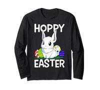 Hoppy Easter Cute Easter Bunny Egg Hunting Long Sleeve T-Shirt