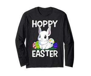 Hoppy Easter Cute Easter Bunny Egg Hunting Long Sleeve T-Shirt