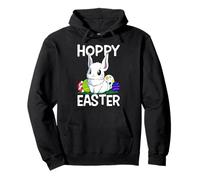 Hoppy Easter Cute Easter Bunny Egg Hunting Pullover Hoodie