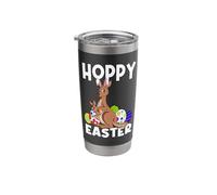 Hoppy Easter Cute Easter Bunny Kangaroo Funny Egg Hunting Stainless Steel Insulated Tumbler