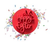 Hoppy Easter Happy Easter Embosser/Stamp for Fondant, Icing, Cookie, Cupcake, Cake, Decoration
