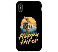 Hoppy Hiker Rabbit Pun Mountain Trekking Case for iPhone X/XS