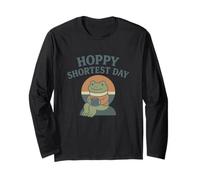 Hoppy Shortest Day Winter Solstice Frog Pun Long Sleeve T-Shirt