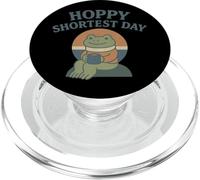 Hoppy Shortest Day Winter Solstice Frog Pun PopSockets PopGrip for MagSafe